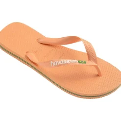 Men's Hav Brasil Logo Ruby Red Flip Flops