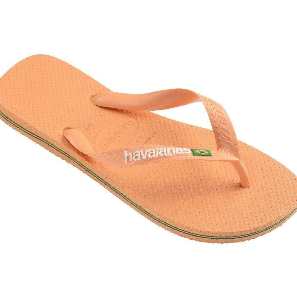 Men's Hav Brasil Logo Ruby Red Flip Flops
