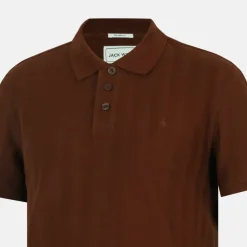 Men's Herringbone Cotton Short Sleeve Polo Shirt