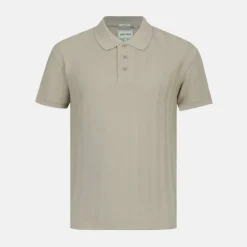 Men's Herringbone Cotton Short Sleeve Polo Shirt