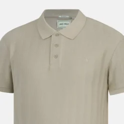 Men's Herringbone Cotton Short Sleeve Polo Shirt