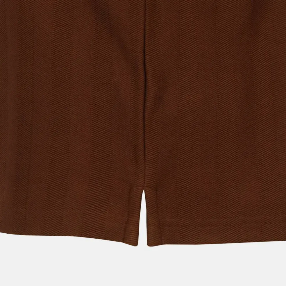 Men's Herringbone Cotton Short Sleeve Polo Shirt