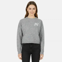 Men's Initial Long Sleeve Oversized Fit Crew Neck Jumper