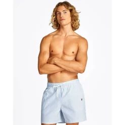 Men's Ithaca Stripe Medium Length Drawstring Swim Shorts