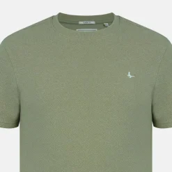 Men's JW Bubble Texture Cotton Short Sleeve Crew Neck Oversized T-Shirt