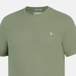 Men's JW Bubble Texture Cotton Short Sleeve Crew Neck Oversized T-Shirt