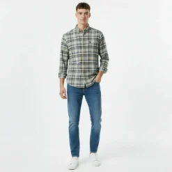 Men's JW Check Long-Sleeve Patterned Shirt