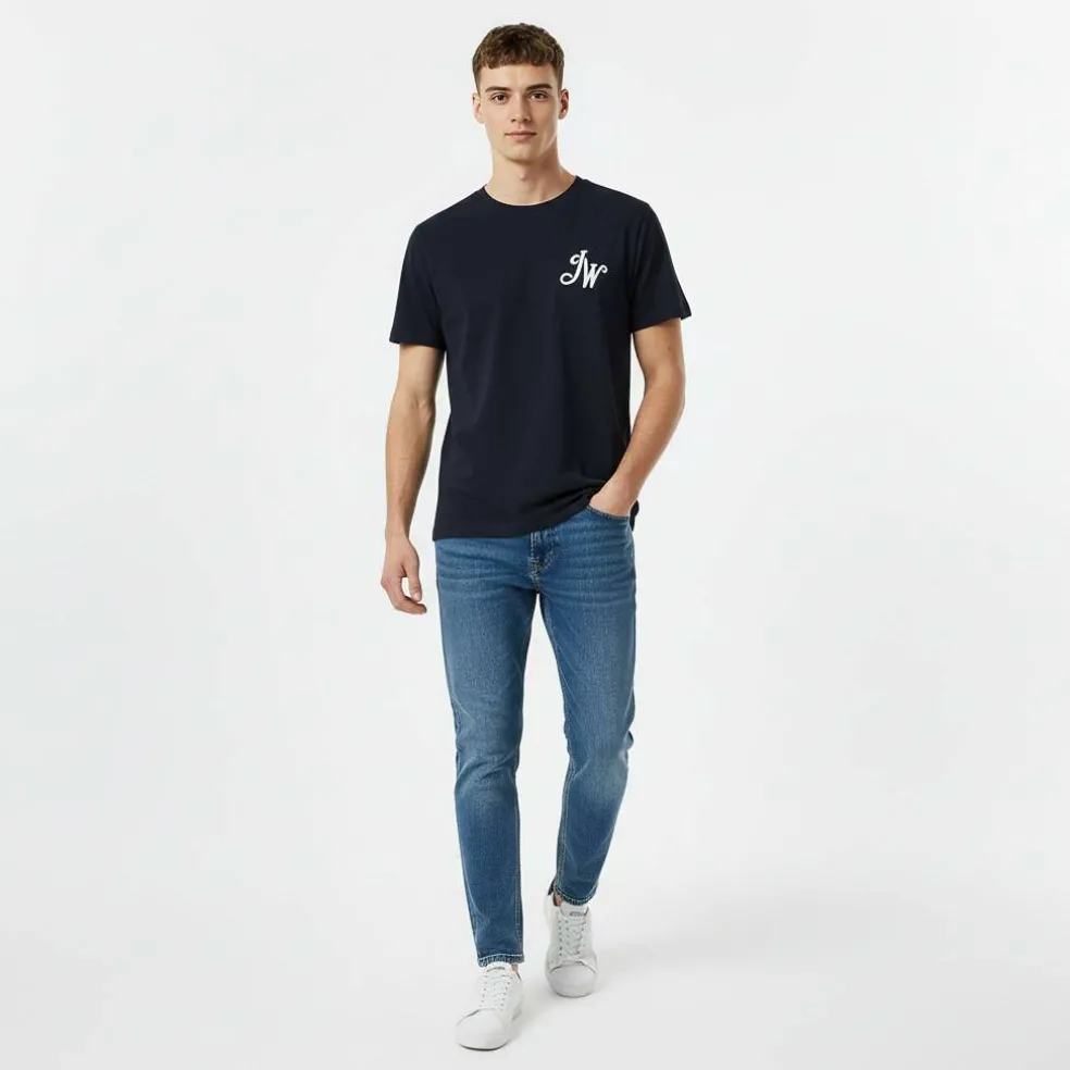 Men's JW Script Initial Regular Fit T-Shirt