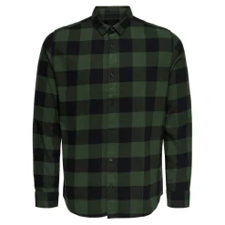 Men's Long-Sleeve Check Patterned Shirt