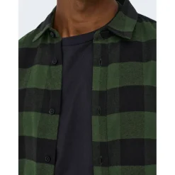 Men's Long-Sleeve Check Patterned Shirt