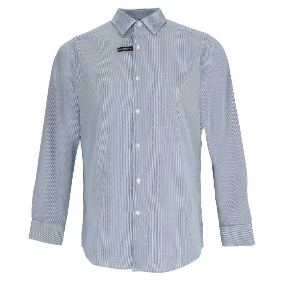 Men's Long-Sleeve Patterned Shirt