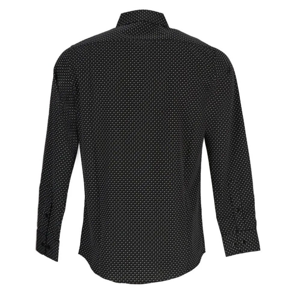 Men's Long-Sleeve Patterned Shirt