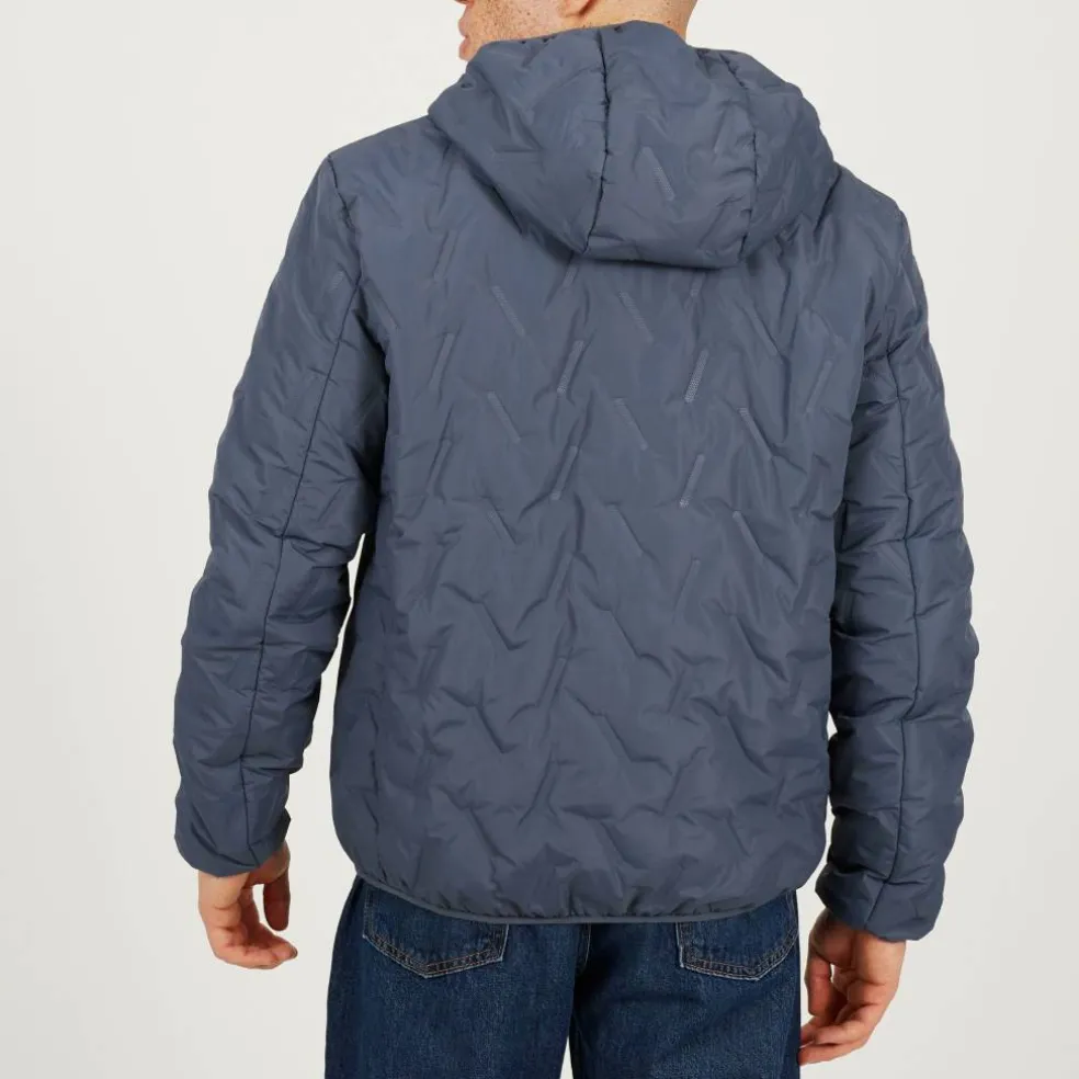 Mens Padded Heat Seal Jacket with Hood