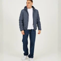 Mens Padded Heat Seal Jacket with Hood
