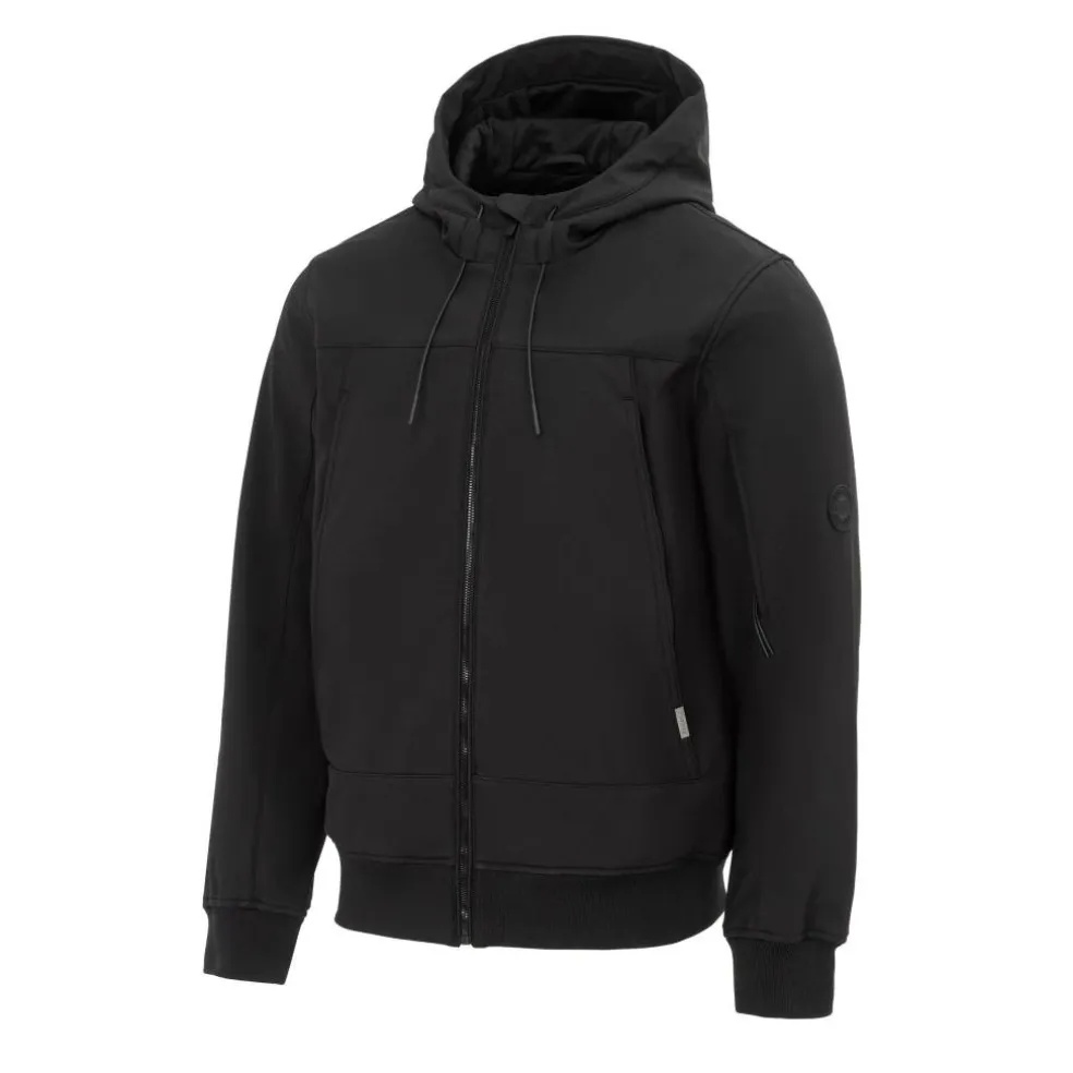 Men's Pocket Hooded Long Sleeve Softshell Jacket