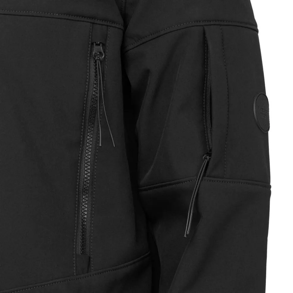 Men's Pocket Hooded Long Sleeve Softshell Jacket