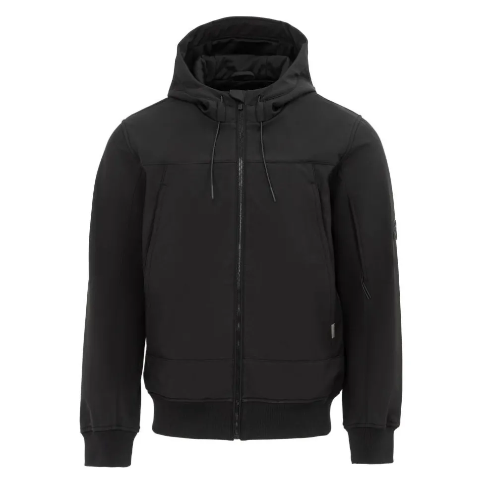 Men's Pocket Hooded Long Sleeve Softshell Jacket
