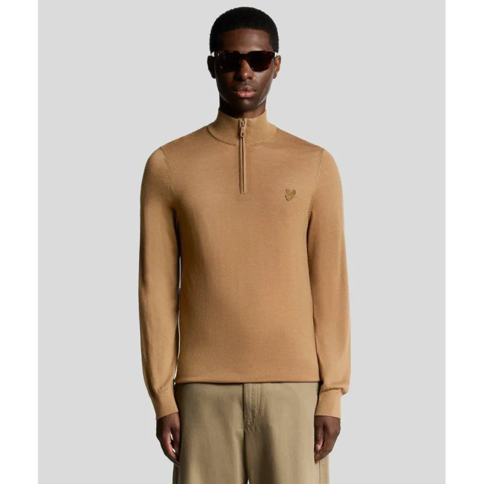Men's Quarter Zip Knitted Jumper