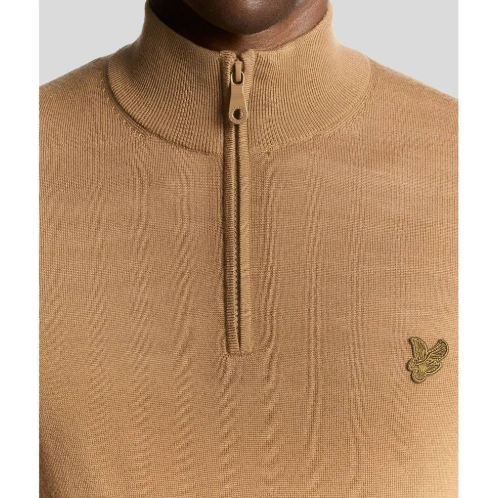 Men's Quarter Zip Knitted Jumper