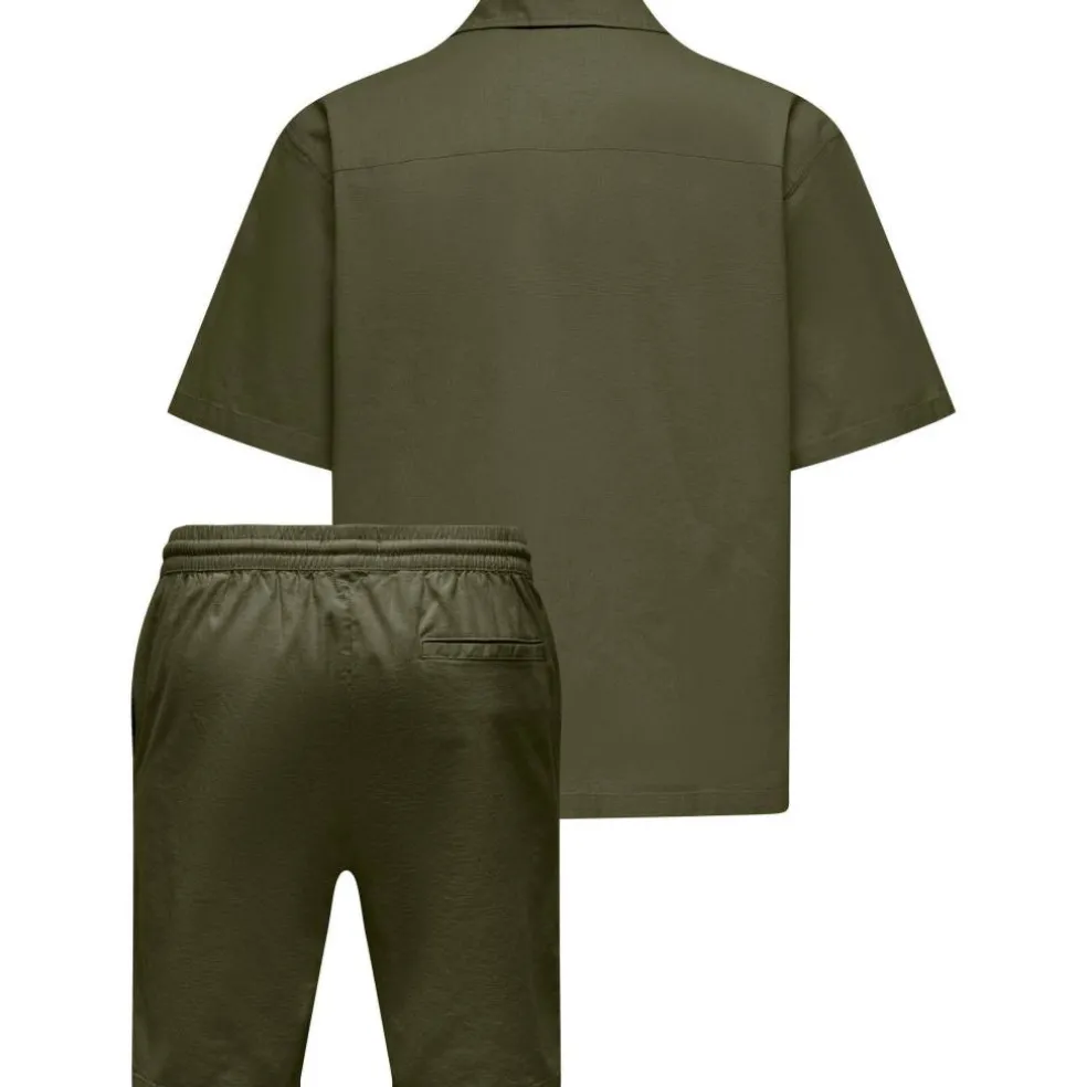 Mens Resort Shirt and Shorts Set
