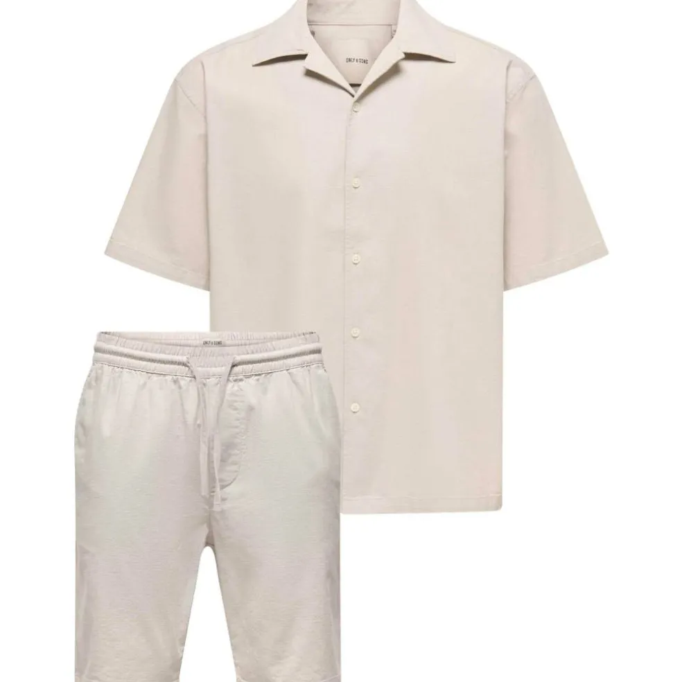 Mens Resort Shirt and Shorts Set
