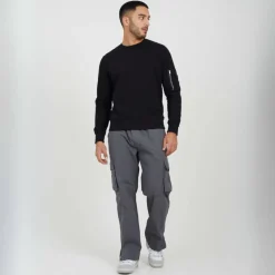 Mens Ripstop Cargo Trousers with Drawstring Waist