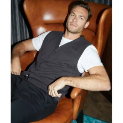 Men's Rossall Button Knitted Sweater Vest