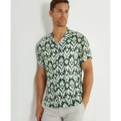 Men's Short-Sleeve Patterned Shirt