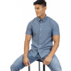 Men's Short Sleeve Plain Shirt