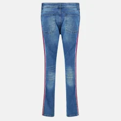 Mens Skinny Fit Jeans with Contrast Side Seam Tape Detail