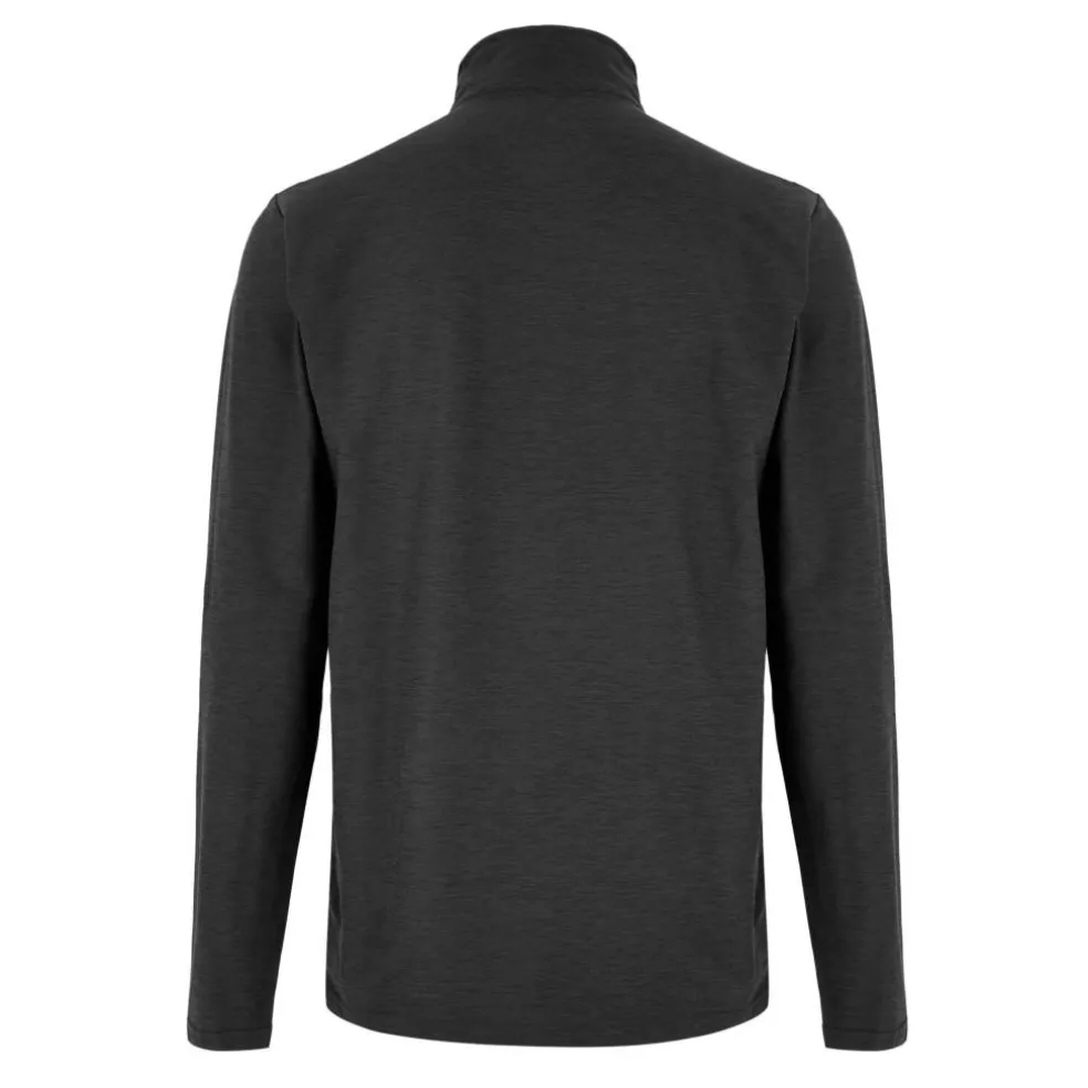Men's Space Dye Quarter-Zip Long-Sleeve Performance Gym Top