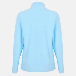 Men's Space Dye Quarter-Zip Long-Sleeve Performance Gym Top