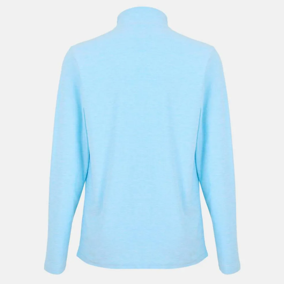 Men's Space Dye Quarter-Zip Long-Sleeve Performance Gym Top