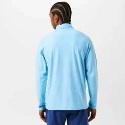 Men's Space Dye Quarter-Zip Long-Sleeve Performance Gym Top