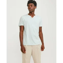 Men's Split Neck Regular Fit T-Shirt