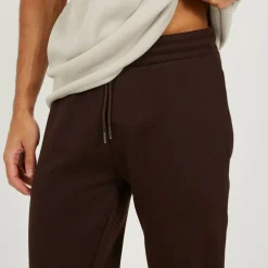 Men's Straight Leg Open Hem Fleece Jogging Bottoms