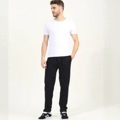 Men's Straight Leg Open Hem Fleece Jogging Bottoms
