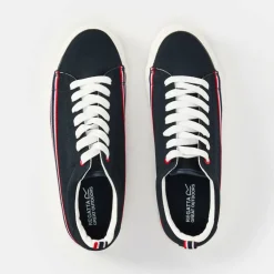 Men's Stripe Canvas Low Trainers