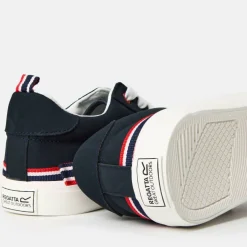 Men's Stripe Canvas Low Trainers