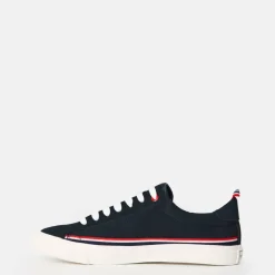 Men's Stripe Canvas Low Trainers