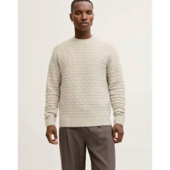 Men's Structure Knit Crew Neck Jumper