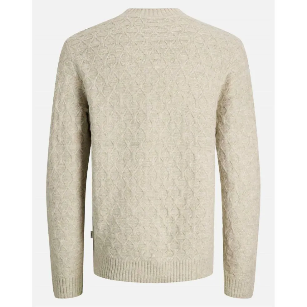 Men's Structure Knit Crew Neck Jumper