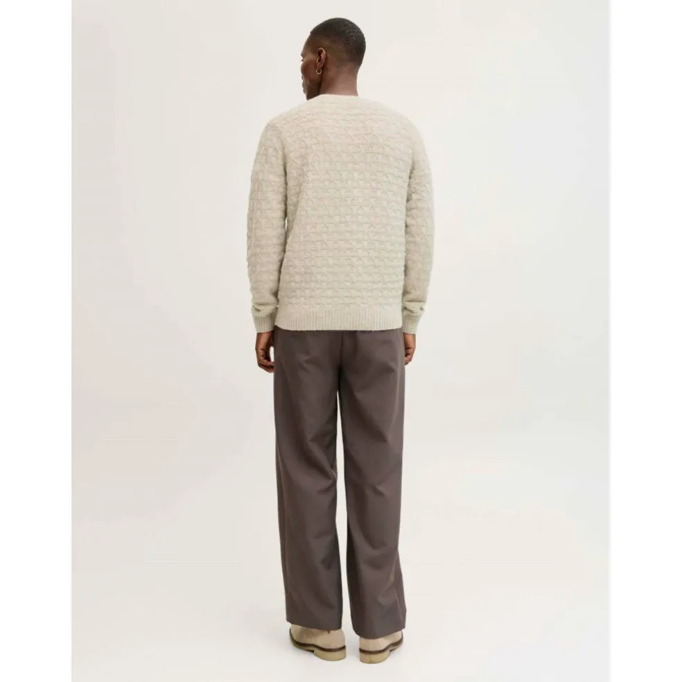 Men's Structure Knit Crew Neck Jumper