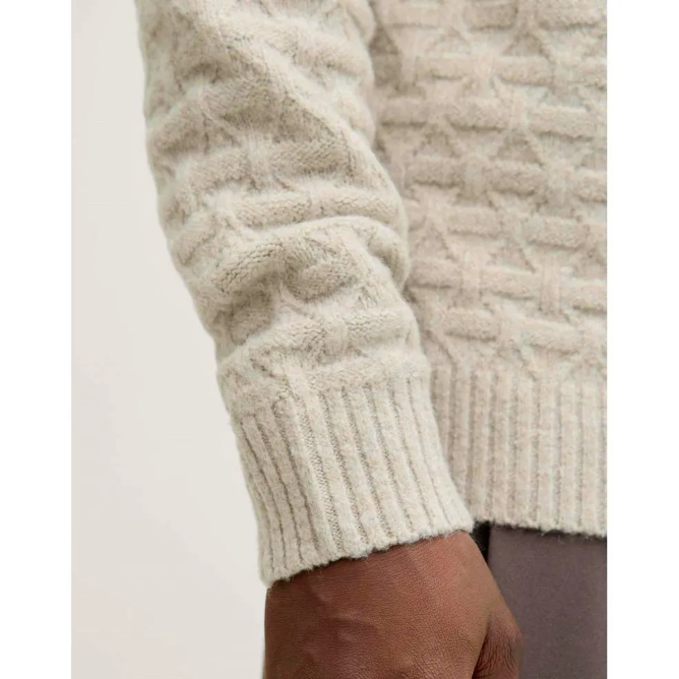 Men's Structure Knit Crew Neck Jumper