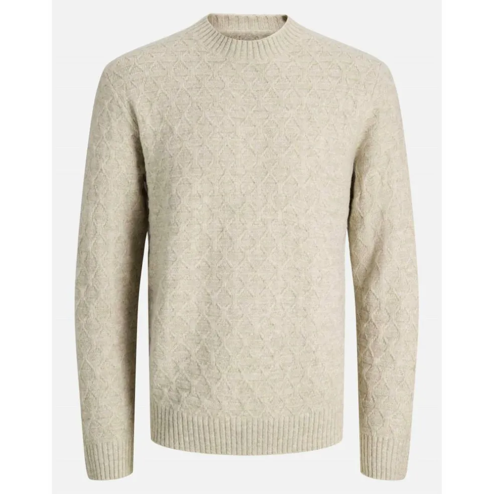 Men's Structure Knit Crew Neck Jumper