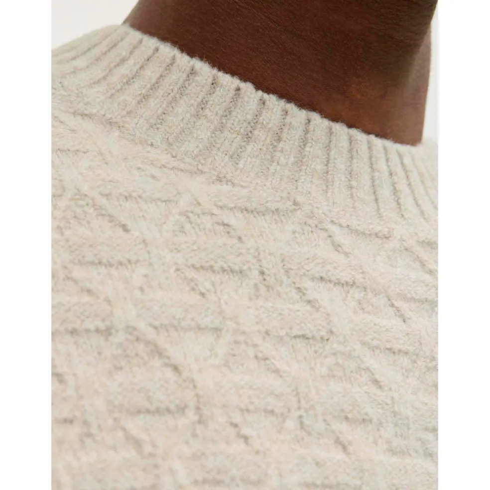 Men's Structure Knit Crew Neck Jumper