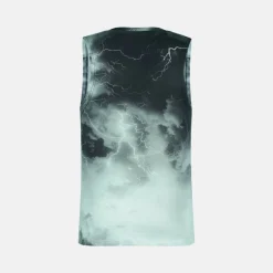 Men's Sub Lightning Print Cotton Muscle Vest