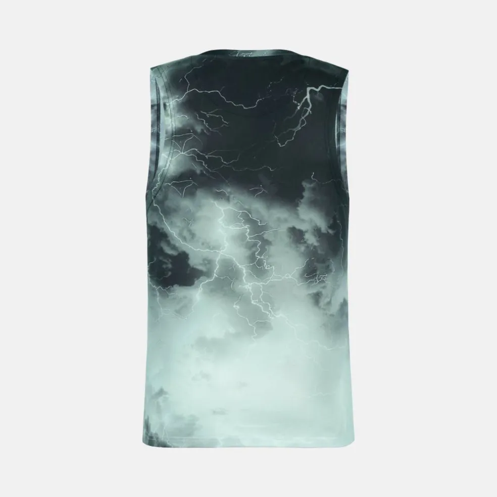 Men's Sub Lightning Print Cotton Muscle Vest