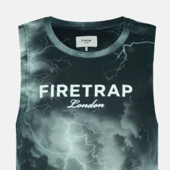 Men's Sub Lightning Print Cotton Muscle Vest