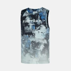Men's Sub Lightning Print Cotton Muscle Vest